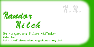 nandor milch business card